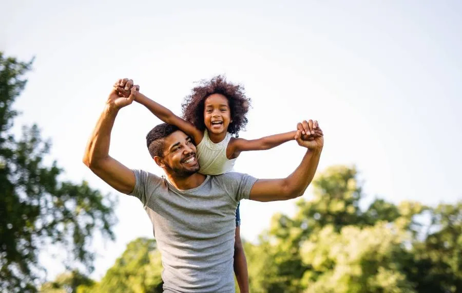 Photo frame of a father and daughter